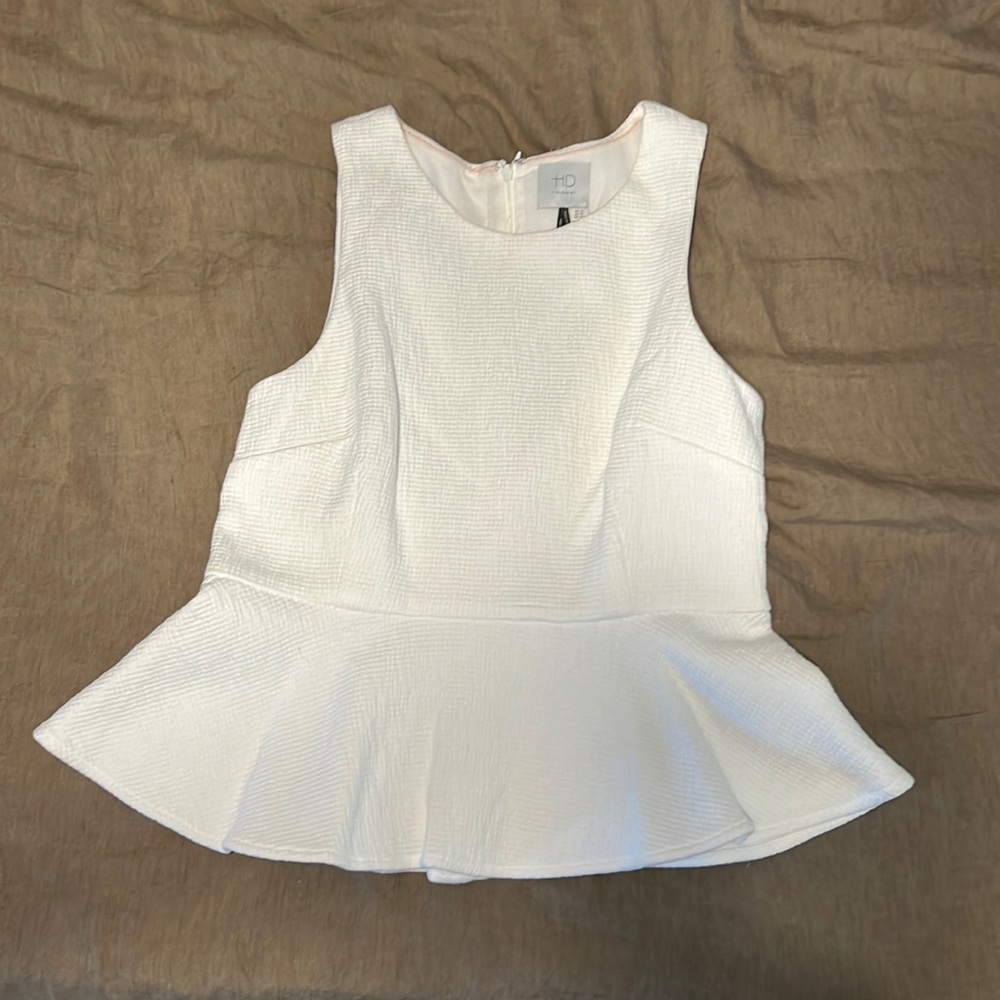 Anthropologie white blouse size 10 medium